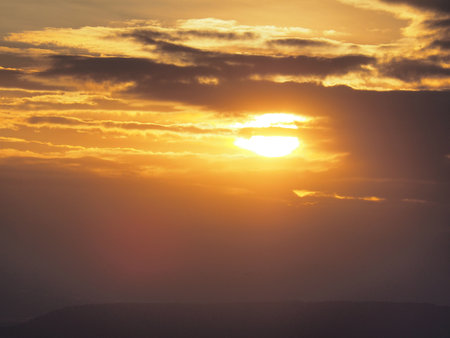 Clouds and the sky after sunset in thailandの写真素材