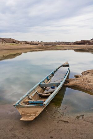 Old wooden boatの写真素材