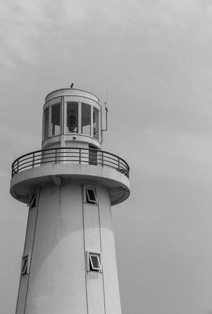 lighthouse on sky background at Rayoug province, Thailandの写真素材