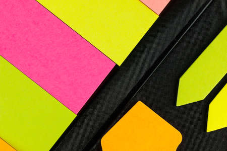 close up a blank  note paperの写真素材