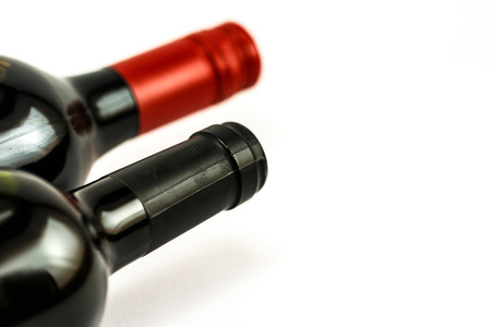 Bottle of Wine  on white backgroundの写真素材