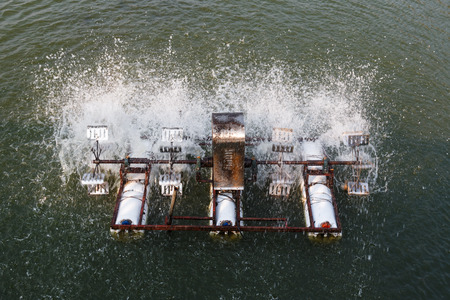 Oxygen for water and wastewater treatment in the garden の写真素材