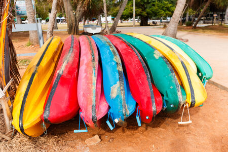 colorful of canoeの写真素材
