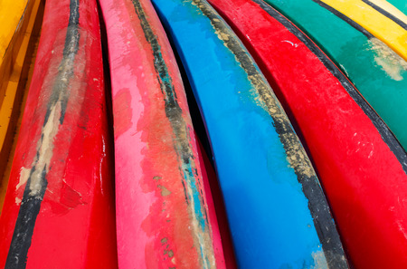 colorful of canoe, backgroundの写真素材