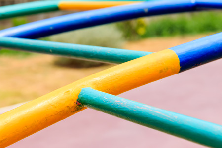 Close up playground equipment