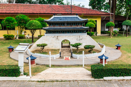 PATTAYA, THAILAND - DECEMBER 27, 2014: namdaemun,korea gate in Mini Siam Park. Mini Siam is a famous miniature park attraction. It had been constructed in 1986のeditorial素材