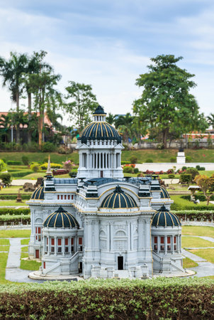PATTAYA, THAILAND - DECEMBER 27, 2014: The Marble Throne hall in Mini Siam Park. Mini Siam is a famous miniature park attraction. It had been constructed in 1986のeditorial素材