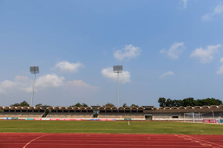 SATTAHIP CHONBURI , THAILAND  MARCH 26 : Ratchanawi Stadium or Navy Stadium Sattahip is a big Stadium in Sattahip on March 26, 2014 . Sattahip is a district in Chonburi  province, located close to the tourism center Pattayaのeditorial素材
