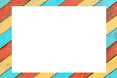 frame of old wooden fenceの写真素材