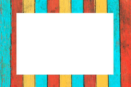 frame of old wooden fenceの写真素材