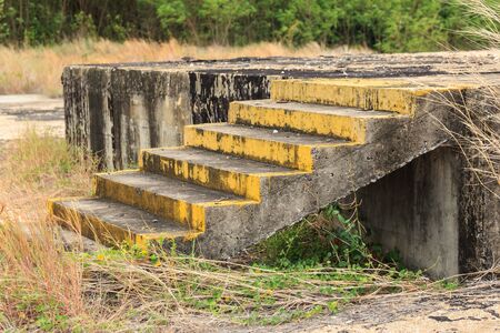 old abandon cement stairsの写真素材