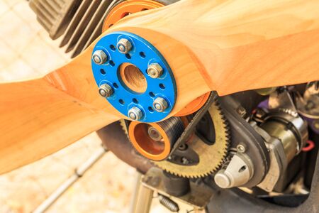 Close up the center of the Paramotor propellerの写真素材