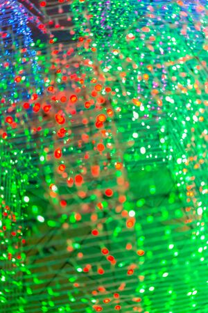 Abstract circular bokeh background of Christmaslightの写真素材