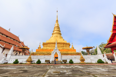 NAN , THAILAND â JANUARY 30, 2016 : A view of Beautiful temple is name â Wat Phra That Chae Haeng â. Located in Nan province northern of Thailand on January 30,2016のeditorial素材