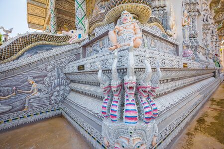 NAN , THAILAND - FERUARY 19, 2016 : The Beautiful temple is named  Wat Bo Kaew . Located in Na Muen district, Nan province northern of Thailand on February 19,2016のeditorial素材