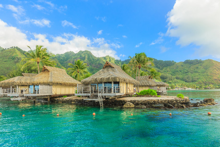 PAPEETE, FRENCH POLYNESIA â JUNE 16, 2016 : The Beautiful sea and resort in Moorae Island at Tahiti PAPEETE, FRENCH POLYNESIA on June 16, 2016のeditorial素材