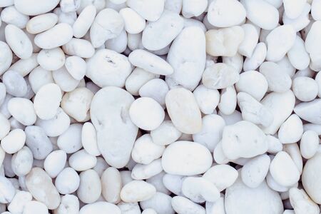 white Pebble beach textureの写真素材