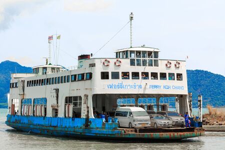 TRAT , THAILAND-  JUNE 25 , 2016 : Port ferry boat in Koh Chang Island, Trat, ,Thailand on June 25 , 2016. Koh chang Is the second largest island of Thailand.のeditorial素材