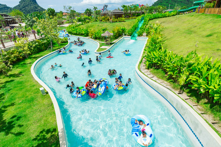 PATTAYA, THAILAND - SEPTEMBER 30, 2016: RamaYana Water Park, New recreation in Pattaya , Thailand. The Park is built to the highest international standards and using only premium equipment.のeditorial素材