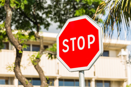 Red Stop signの写真素材