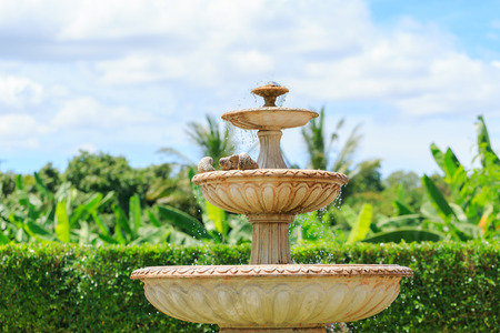 close up fountain in the gardenの写真素材