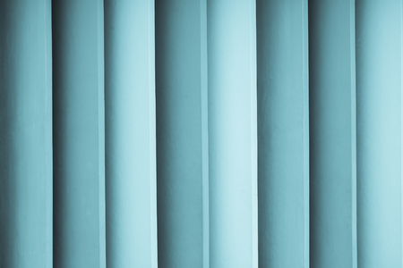 Blue colored Wooden Fenceの写真素材