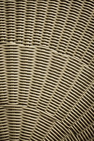 close up pattern of wicker chairの写真素材