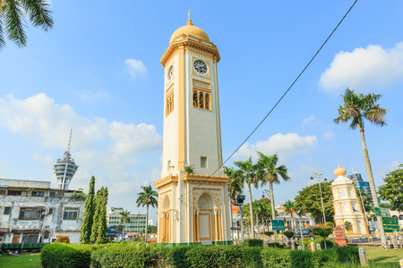 ALOR SETAR ,KEDAH , MALAYSIA â AUGUHT 5, 2017 : The Big clock building (Bangunan Jam Besar) in downtown Alor Setar city in northern Malaysia in Asiais.のeditorial素材