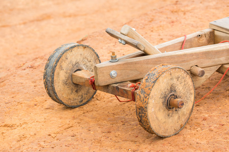 Hand made wooden toy car from hilltribes in Khao Kho, Phetchabun Province, Thailand.