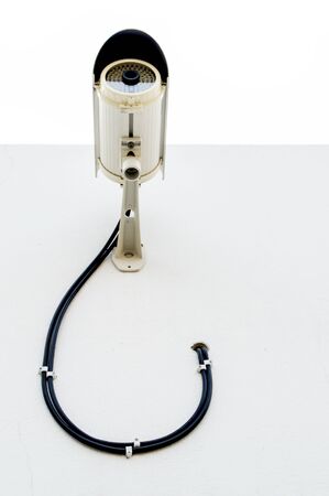 Security Camera,CCTV on white wall
