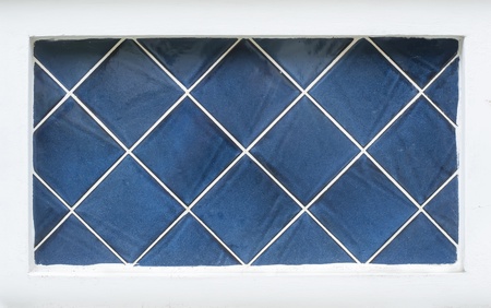 blue Tile glossy mosaic Earthenware material backgroundの写真素材