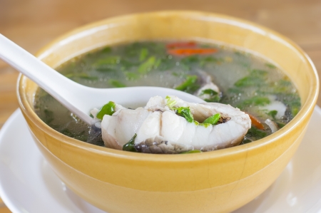 thai food snakehead fish Hot and sour soup の写真素材