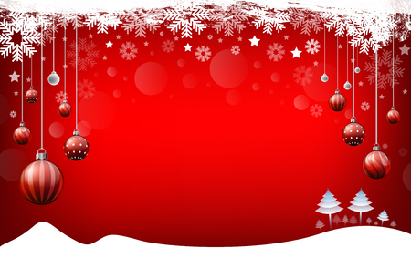 Christmas background, red background Happy New Yearの写真素材