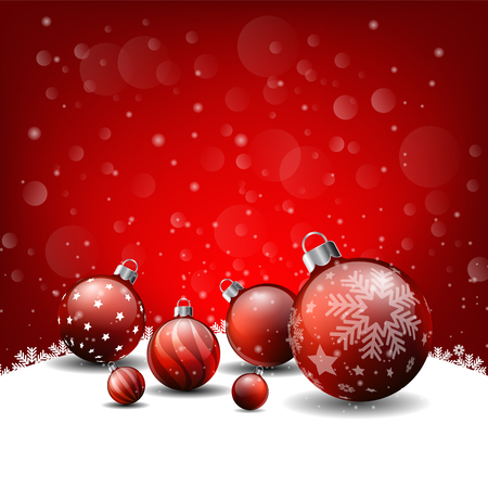Christmas background, red background Happy New Yearの写真素材