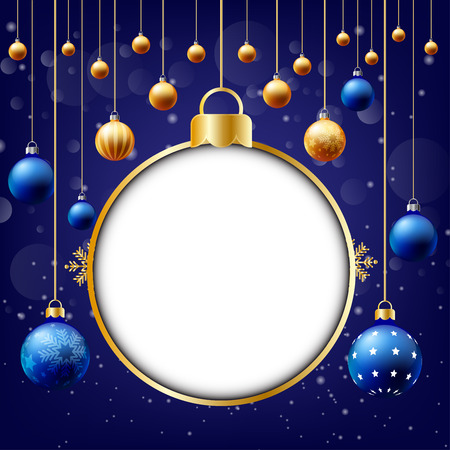 Christmas background, Text input box,Blue backgroundの写真素材