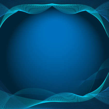 swaying wavy lines Abstract Wave background blueの写真素材