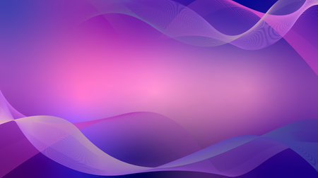 swaying wavy lines Abstract Wave background Pink and blue with yellow stripesのイラスト素材
