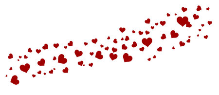 Valentine. Red heart shape on white background. Isolateの写真素材