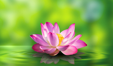 lotus white light purple floating light sparkle backgroundの写真素材