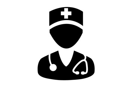 Doctor icon on isolated white background.の写真素材