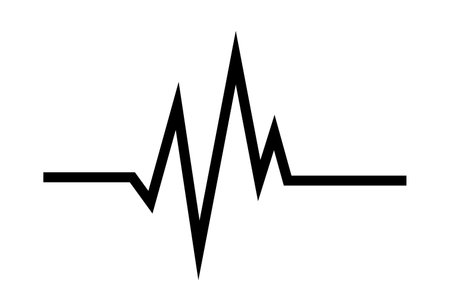 Pulse icon on white background, isolated.の写真素材