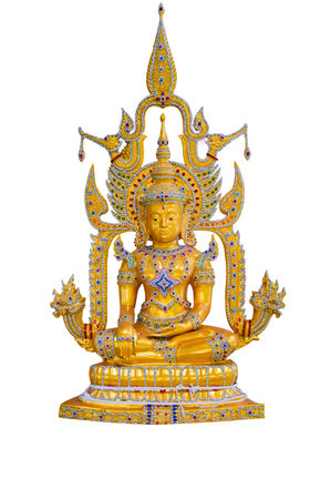 Buddha image on white background isolateの写真素材