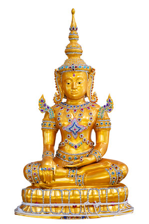 Buddha image on white background isolateの写真素材