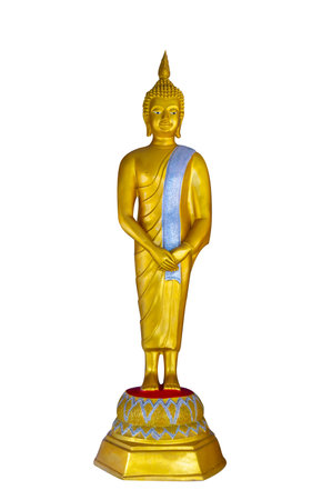 Buddha image on white background isolateの写真素材