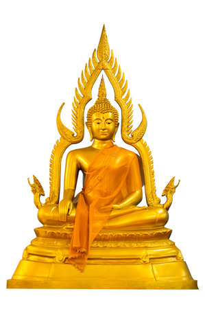 Buddha image on white background isolateの写真素材