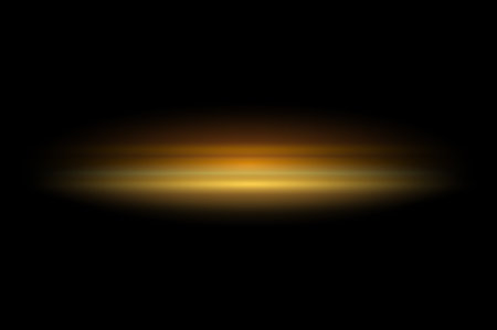 Golden Light Streaks with Sparkling Particles on Black Background Elegant Glow Effect for Luxury Designs.の写真素材