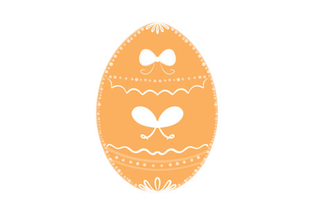 Happy Easter.Set of Easter eggs with different textures on a white background.Spring holiday. Illustration isolated. Happy easter eggs.の写真素材