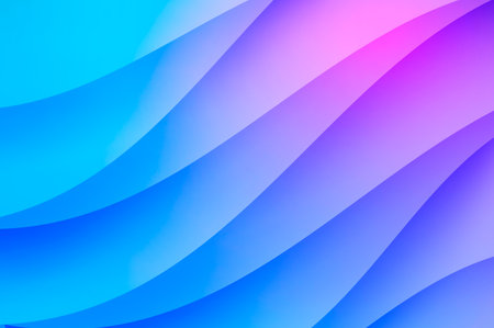 Waves Blue Pink Texture. Elegant Abstract  Wave Background with Smooth Curves.  Abstract Background