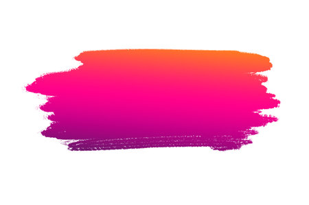 Brush label stripe purple pink. Pink watercolor hand drawn isolated stroke vector stain on white background. Water color wet brush paint aquarelle illustration.の写真素材