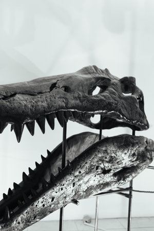 dinosaur stegosaur. The skeleton of the dinosaur.の写真素材